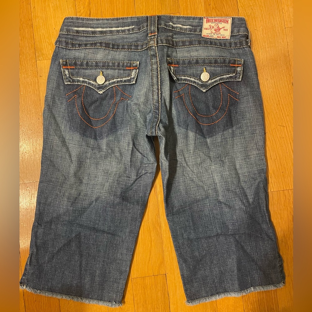 True Religion Blue Denim Shorts